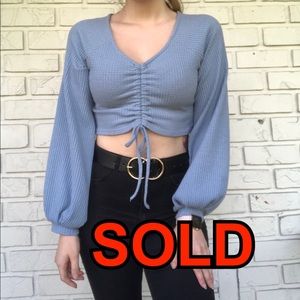 PUFFY SLEEVE CROP TOP